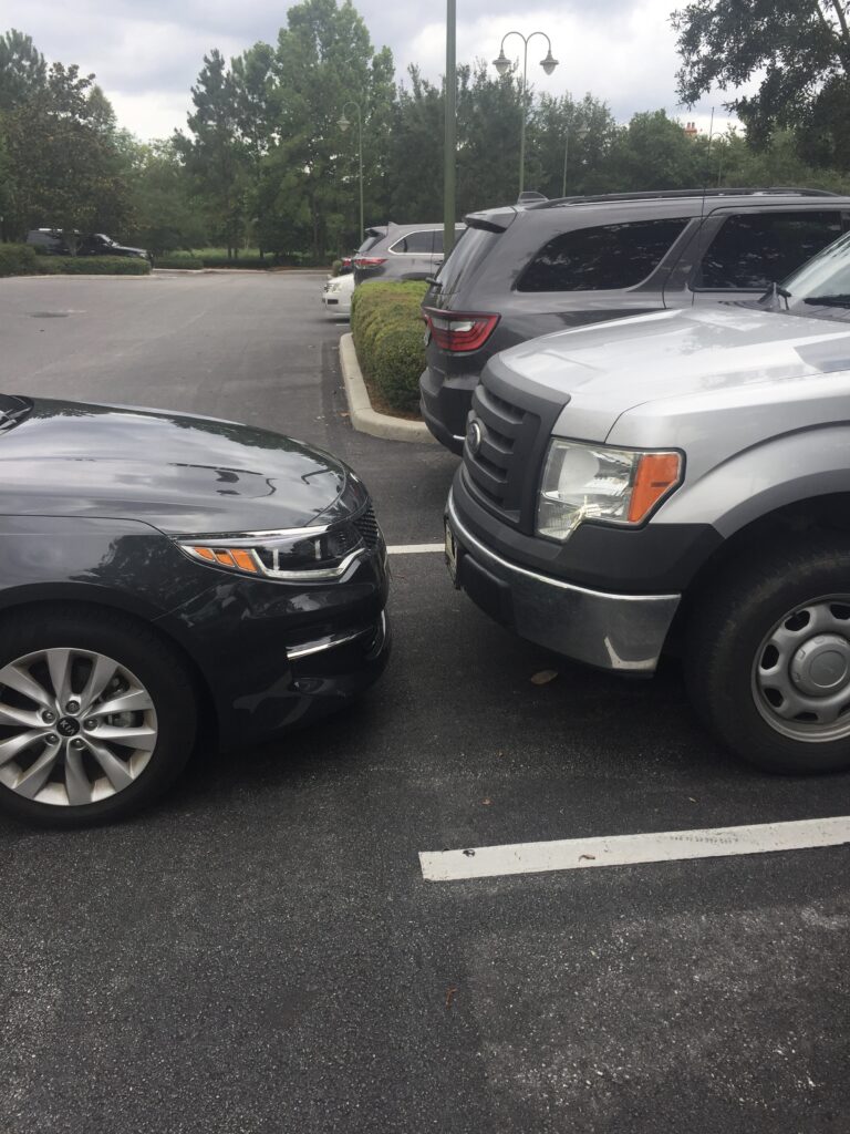 Cars in Parking Lot at Saratoga Springs